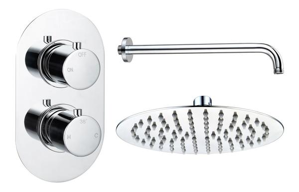 Aura Round Shower Valve & Kit Pack 1 - Chrome