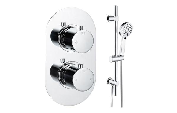Aura Round Shower Valve & Kit Pack 2 - Chrome