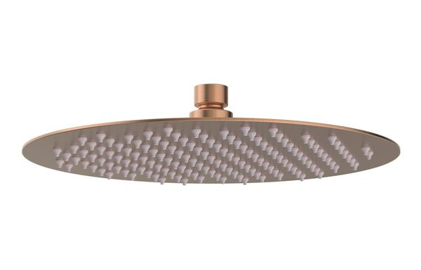 Aura 250mm Round Ultraslim Showerhead - Brushed Bronze
