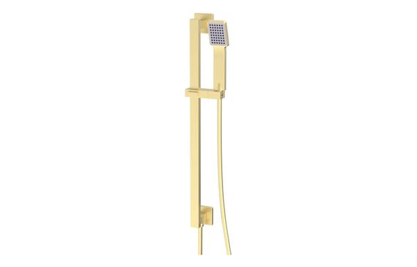 Galaxy Square Riser Rail Kit w/Elbow & Handset - Brushed Brass