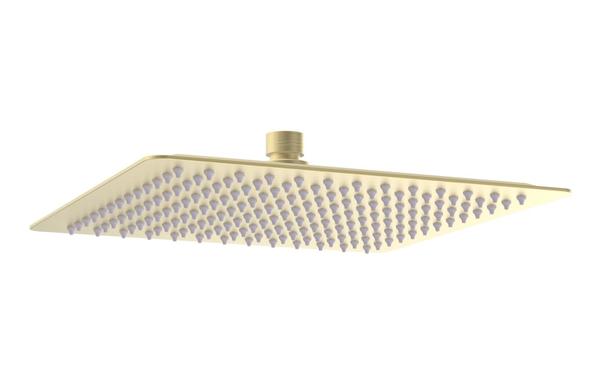 Galaxy 250mm Square Ultraslim Showerhead - Brushed Brass