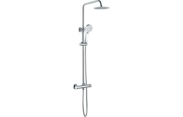 Round Thermostatic Bar Mixer w/Riser Kit - Chrome