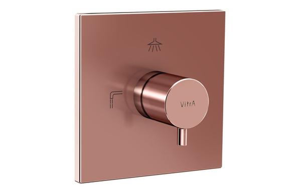 VitrA Root Square 3-Way Diverter - Soft Copper