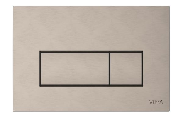 VitrA Loop Square Flush Plate - Brushed Nickel