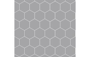 Fibo Urban - Medium Grey (Hexagonal) - Single - Wall Panel