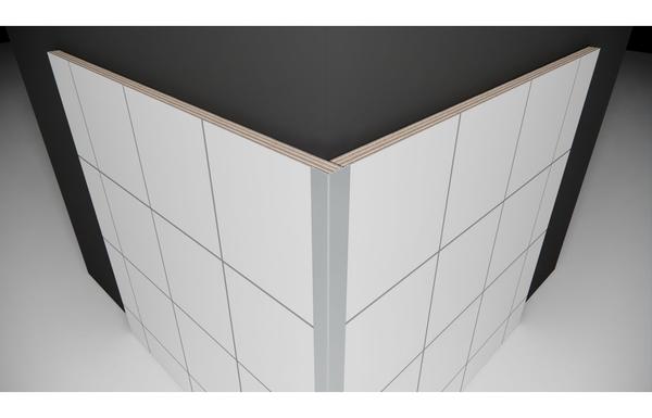 Fibo Aluminium Small L-Shaped Profile 2.4m