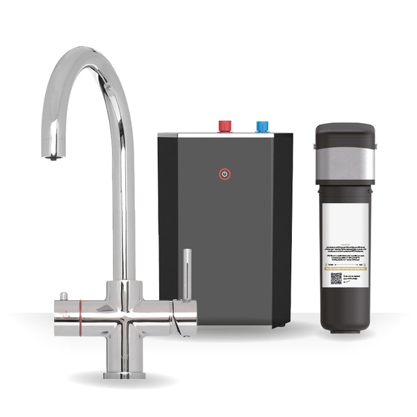 Kartell Brewmaster Chrome 3-1 swan tap with standard tank