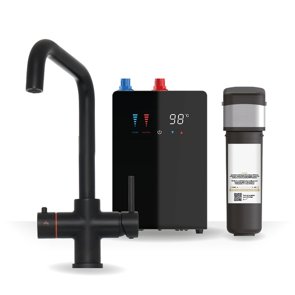 Kartell Brewmaster Matt Black 4-1 square tap with digital tank