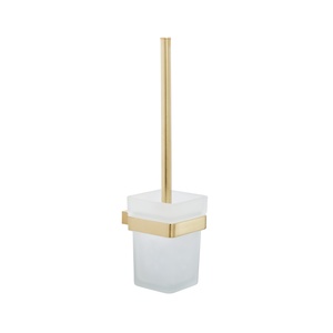 Kartell K-Vit Premium Toilet Brush Set Brushed Brass