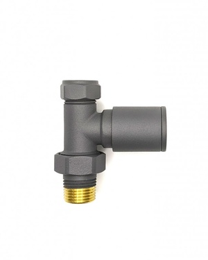 Kartell Anthracite Radiator Valve Straight 15mm (Pair)