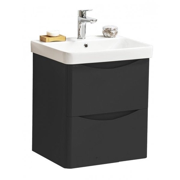 Kartell Arc 500x460mm Wall Mounted 2 Drawer Unit Matt Graphite