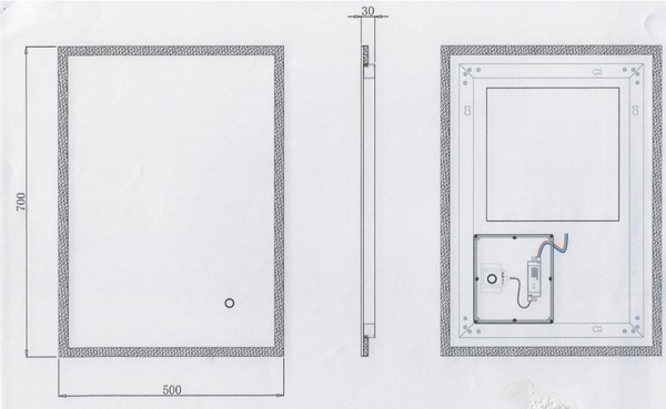 Kartell Avening 500x700mm Acrylic Edge
