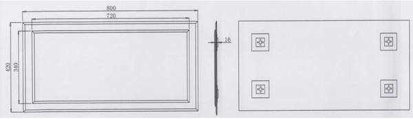 Kartell Bibury 420x800mm Mirror on Mirror