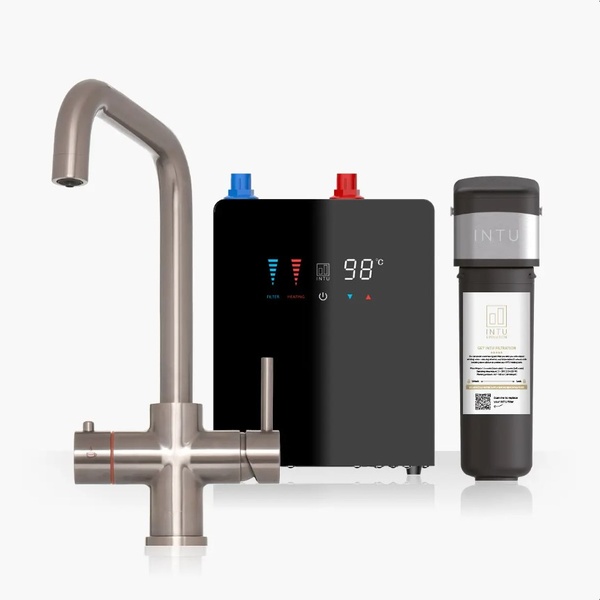 Kartell Brewmaster Brushed Nickel 4-1 square tap with digital tank - 4 Litre tank