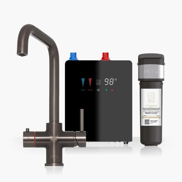 Kartell Brewmaster Gunmetal 4-1 square tap with digital tank - 4 Litre tank