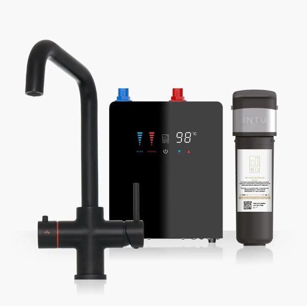Kartell Brewmaster Matt Black 4-1 square tap with digital tank - 4 Litre tank