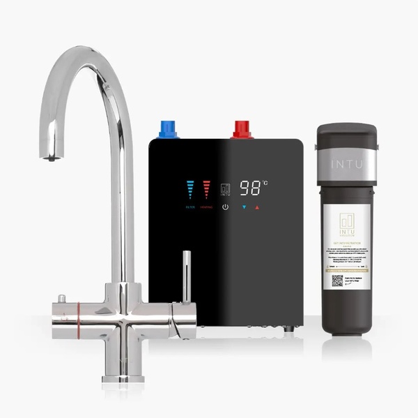 Kartell Brewmaster Chrome 4-1 swan tap with digital tank - 4 Litre tank