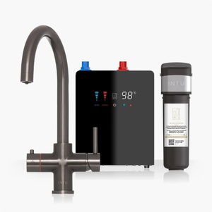 Kartell Brewmaster Gunmetal 4-1 swan tap with digital tank - 4 Litre tank