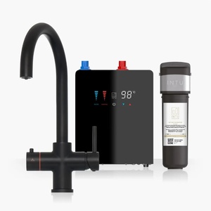 Kartell Brewmaster Matt Black 4-1 swan tap with digital tank - 4 Litre tank
