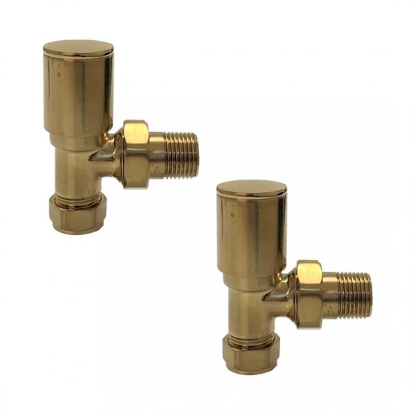 Kartell Brass Radiator Valve Angled 15mm (Pair)