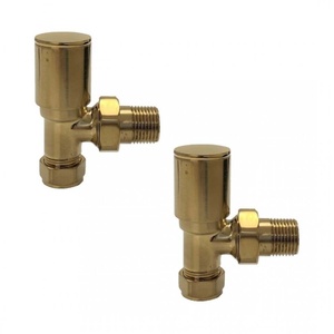 Kartell Brass Radiator Valve Angled 15mm (Pair)