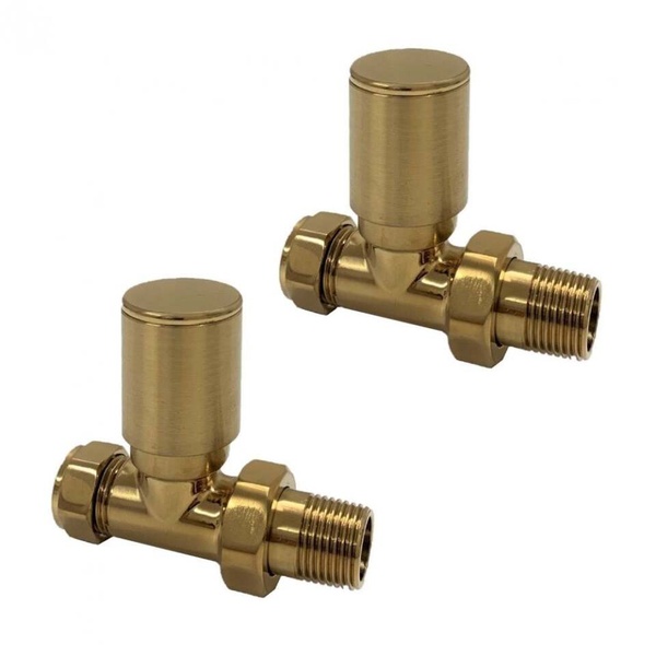 Kartell Brass Radiator Valve Straight 15mm (Pair)