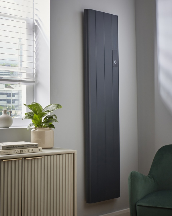 Kartell Capri Electric Aluminium Panel Heater 1000W Vertical 1600 x 362mm - Anthracite