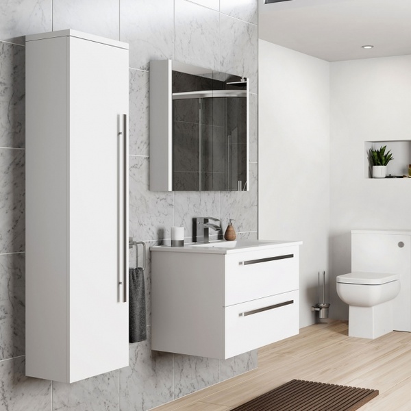 Kartell Purity 1400mm Wall Mounted Side Unit White