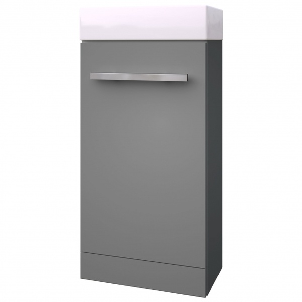 Kartell Purity Floor Standing Cloakroom Unit Storm Grey Gloss