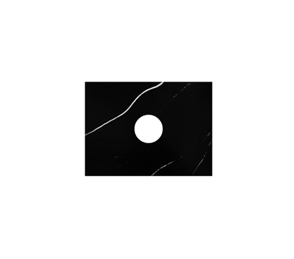 Kartell Purity 606x463mm Solid Surface Worktop Black Marble