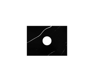 Kartell Purity 606x463mm Solid Surface Worktop Black Marble