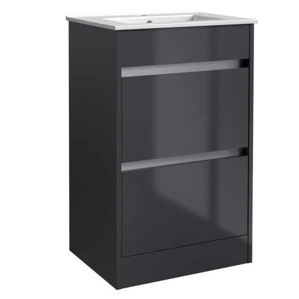 Kartell City 500x390mm Floor Standing Unit Storm Grey Gloss