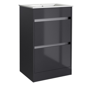 Kartell City 500x390mm Floor Standing Unit Storm Grey Gloss