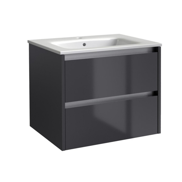 Kartell City 800x460mm Wall Mounted Unit Storm Grey Gloss