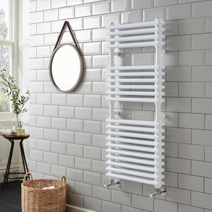 Kartell Kolumn Dual Column 1140 x 500 Towel Radiator White