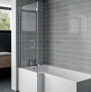 Kartell Koncept L Shaped Elite Shower Bath Screen