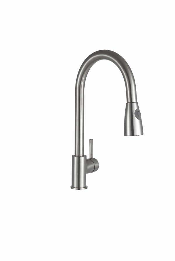 Kartell OPTIMA PULL OUT KITCHEN TAP BRUSHED FINISH