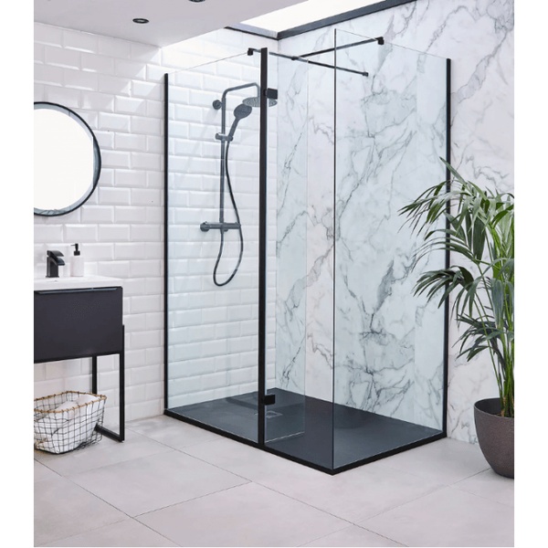 Kartell Nero Wetroom Profile Kit (Wall Profile & Bracing Bar)
