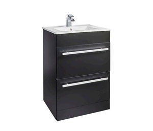 Kartell Purity Matt Black 600mm 2 Drawer Unit