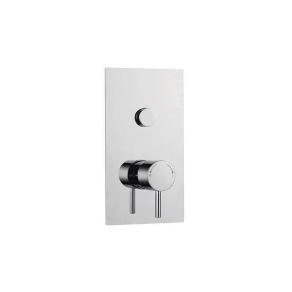Kartell Plan Single Round Push Button Concealed Thermostatic Shower Valve