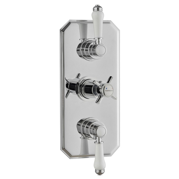 Kartell Klassique Triple Concealed Thermostatic Shower Valve Traditional Handle (2 way)