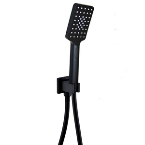 Kartell Nero Square Outlet Elbow with Wall Bracket and Handset