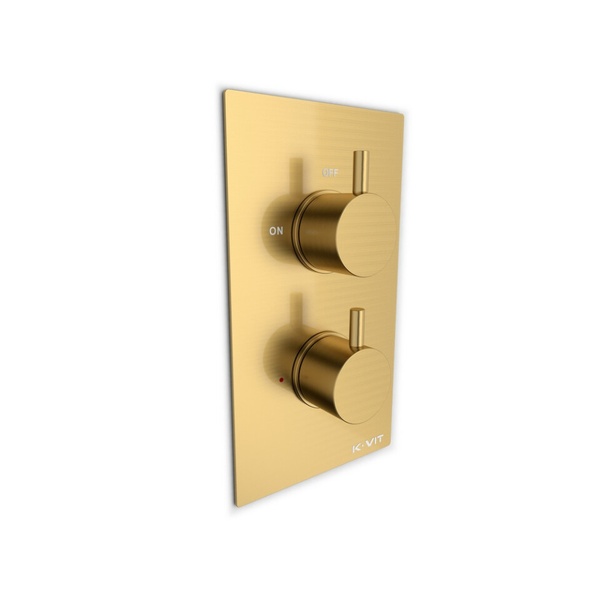 Kartell Ottone Concealed Therm. Shower Valve Brushed Brass