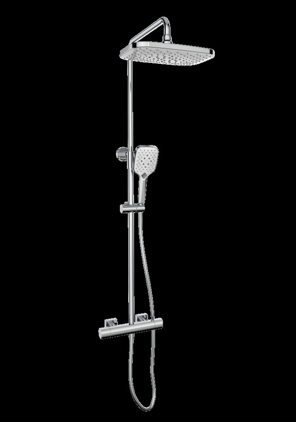 Kartell Kolt Shower with Sliding Handset and Drench Head Chrome