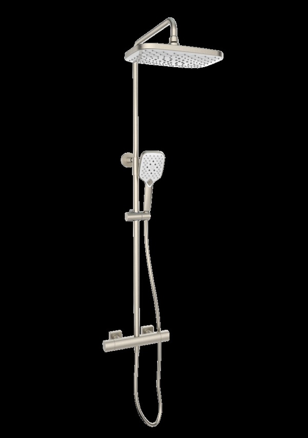 Kartell Kolt Shower with Sliding Handset and Drench Head Nickel