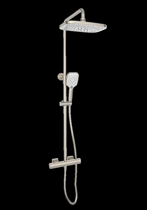 Kartell Kolt Shower with Sliding Handset and Drench Head Nickel