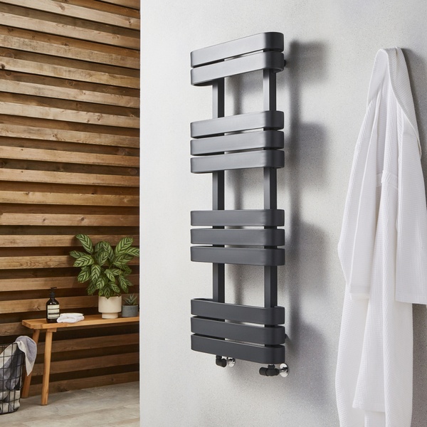 Kartell Tampa 1200 x 500 Towel Rail Anthracite