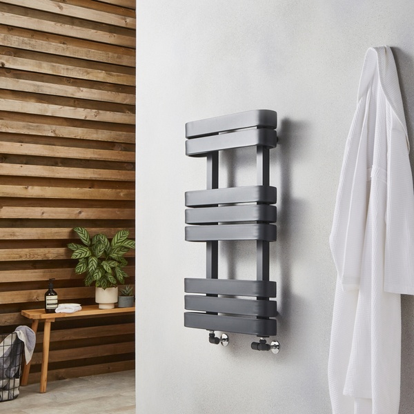 Kartell Tampa 850 x 500 Towel Rail Anthracite