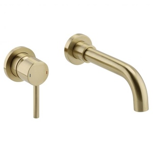 Kartell Ottone Wall Mounted Basin Mixer Brushed Brass
