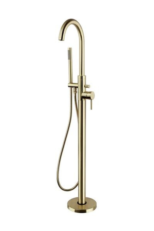 Kartell Ottone Freestanding Bath Shower Mixer Brushed Brass